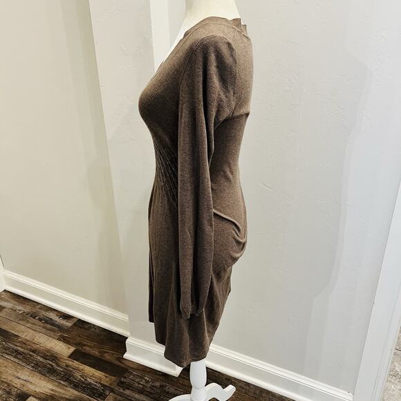 The Limited Women’s Brown Woven V Neck Dress XS - Picture 3 of 6